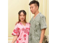 全棉印花纯棉汗蒸服女款全套高档安然纳米浴衣家居服会所桑拿服图2