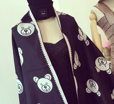 韩国东大门可爱卡通围巾披肩图2