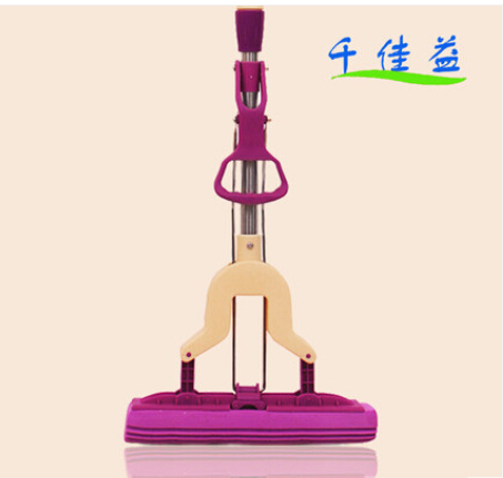 千佳益免手洗款海绵拖把 可伸缩胶棉拖把 卫生间吸水拖布对折地拖图2