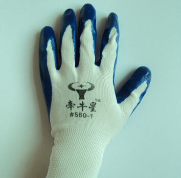 13针尼龙丁腈防滑浸胶灵活耐油耐用手套