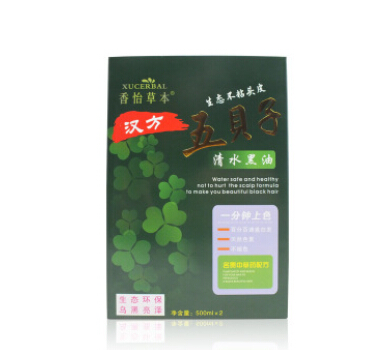 五贝子汉方清水水晶黑油 染发剂--不粘头皮图2