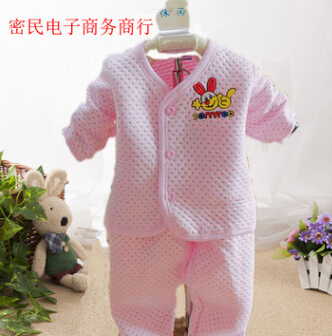 婴儿纯棉内衣套装 宝宝保暖服装 婴幼儿冬装 婴儿套装秋冬图3