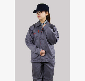 长袖工作服套装 灰色电焊工作服上装图2