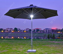 3.5米圆形太阳伞 摇控太阳伞 太阳能充电户外中柱休闲伞