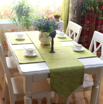 新款上市 地中海彩色棉麻拼接桌旗 餐桌桌巾 桌布定制批发图3