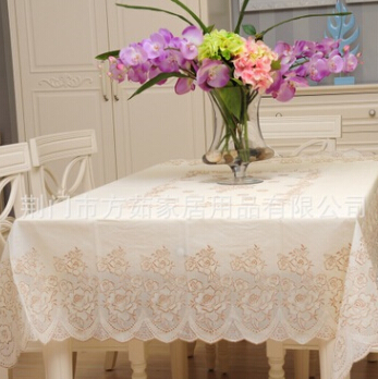 蕾丝pvc桌布批发台布茶几布防水防油防烫图2