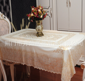 蕾丝pvc桌布批发台布茶几布防水防油防烫图3