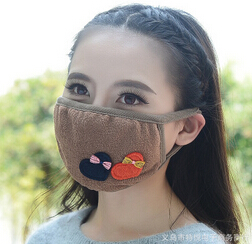 韩版立体秋冬季女士防尘防晒可爱时尚口罩图2