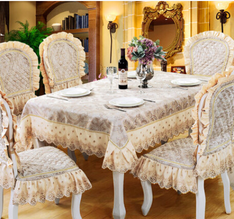 高档欧式餐桌布椅套椅垫套装布艺茶几桌布酒店餐桌垫台布