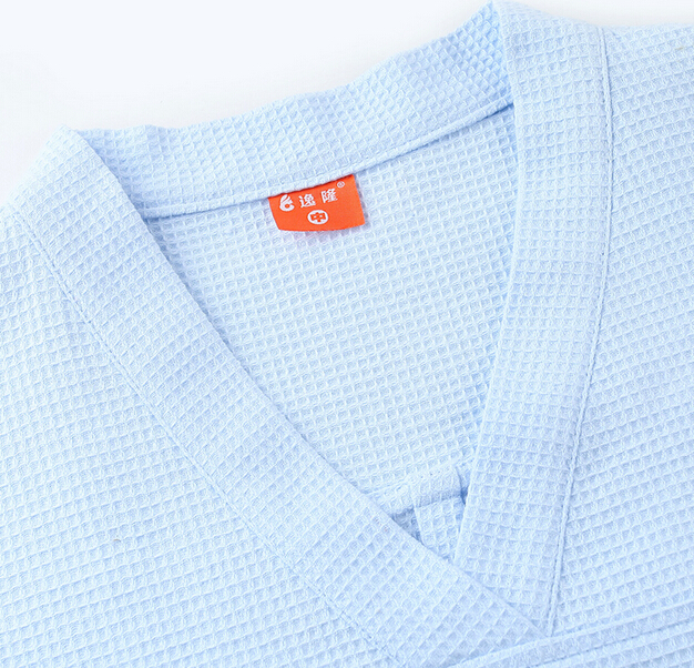 纯棉华夫格按摩服会所浴衣足疗服男女款桑拿汗蒸服美容温泉服图3