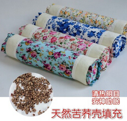 韩式碎花小圆颈椎枕 护颈枕全荞麦枕圆形糖果枕保健枕头图2