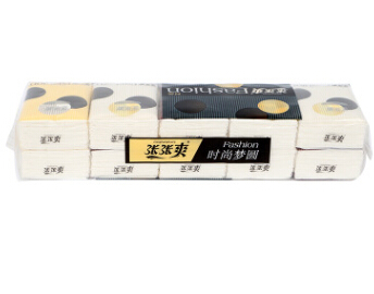 张张爽梦圆手帕纸巾 便携式面巾纸卫生纸三层203*203mm图2