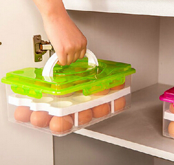 鸡蛋保鲜收纳盒 双层24格便携式防震鸡蛋包装盒