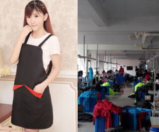 【加工生产】围裙自有工厂加厚防油防水围裙韩版广告工作围裙定做