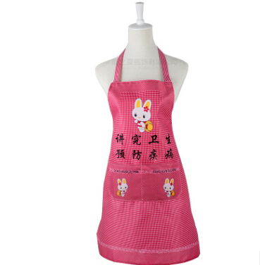 厂家直销特价围裙细格子边 专业生产定制围裙 批量定做广告围裙图2