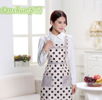 围裙厂家番顺牌加厚双层防水外贸韩版公主围裙定做礼品广告围裙图2