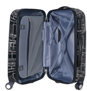 黑色机械纹男士拉杆箱图3