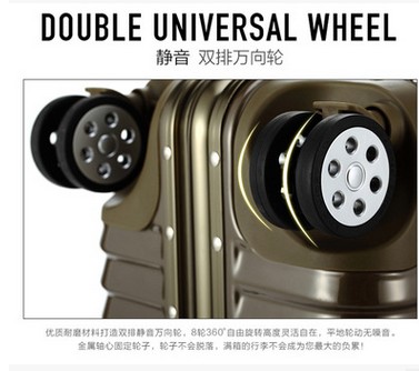 ABS+PC铝框玫瑰金拉杆箱图2