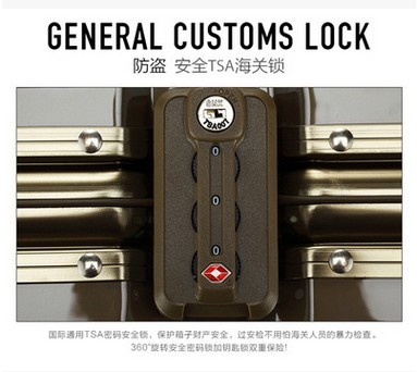 ABS+PC铝框玫瑰金拉杆箱图3