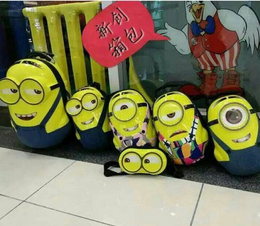 儿童拉杆箱3D立体小黄人图3