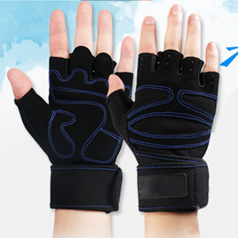 2016新款保暖半指男女健身骑行护腕手套攀岩防滑透气运动手套