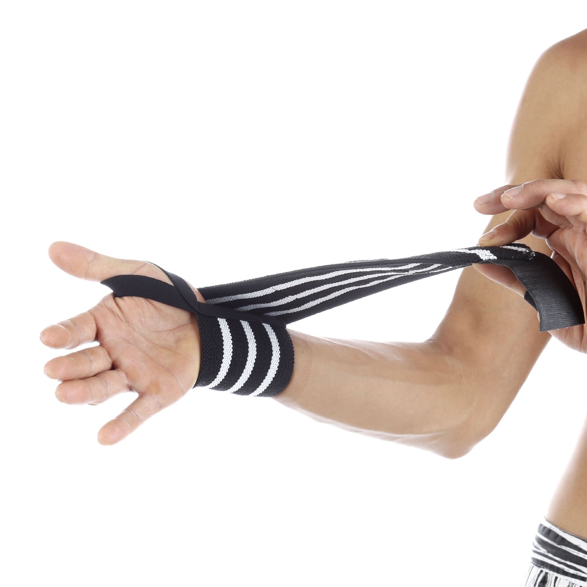 举重健身缠绕式松紧护腕 力量绑带单杠力量训练助力护手腕