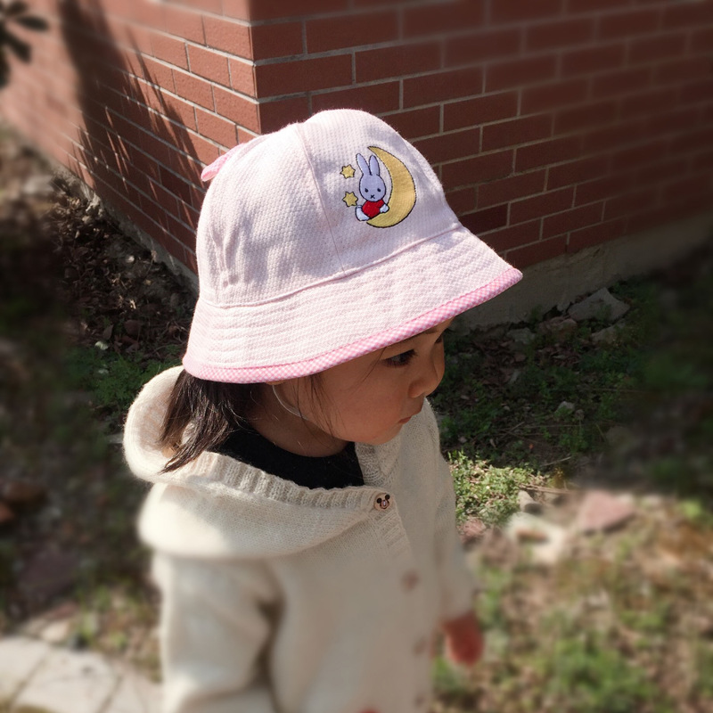 2017春夏季新款儿童帽子遮阳渔夫帽可爱卡通棉质户外宝宝盆帽
