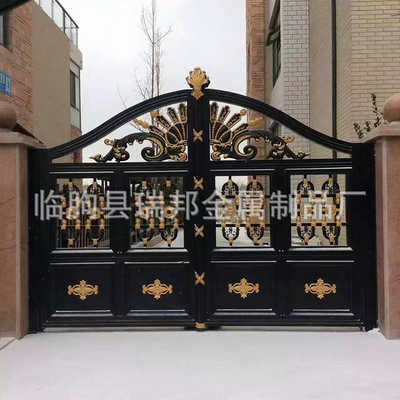 厂家直销铝艺大门 庭院别墅小区豪华铝合金门 铝艺门批发定制
