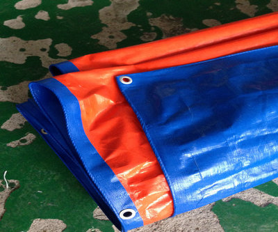 蓝橙布，PE防水布，防雨/防晒,货场盖布/汽车蓬布/码头帆布