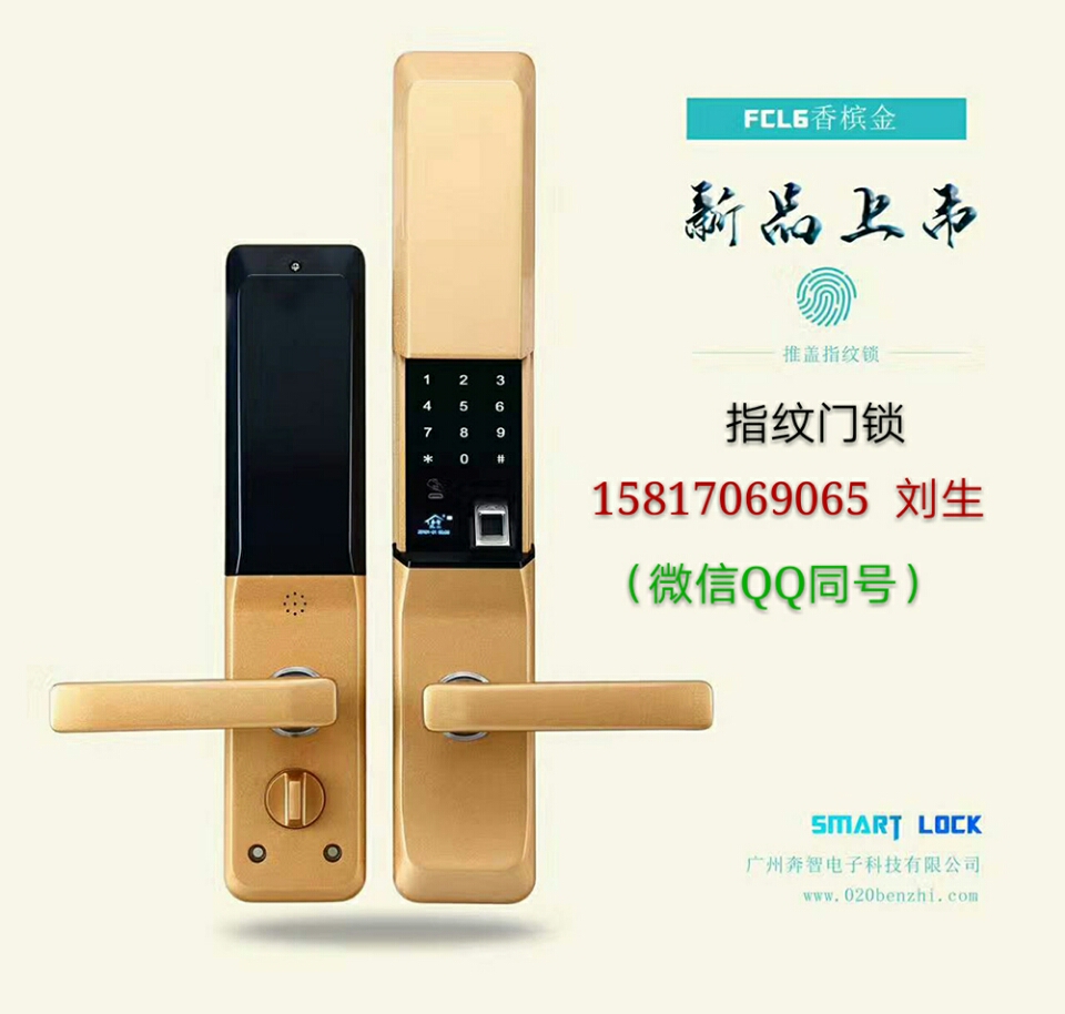 新款指纹密码锁防盗指纹锁,高档电子锁,别墅门锁代理招商图2
