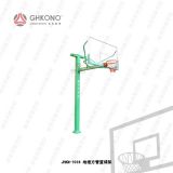 地埋式方管篮球架固定式单臂篮球架子钢化玻璃篮球板