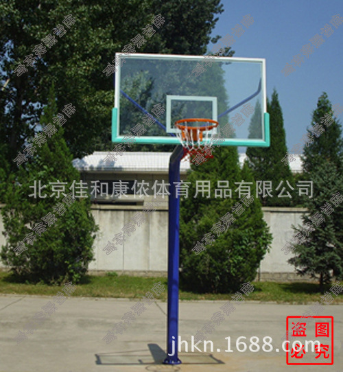 北京佳和康侬生产地埋式圆管篮球架 固定式篮球架图2