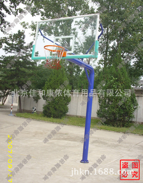 北京佳和康侬生产地埋式圆管篮球架 固定式篮球架图3