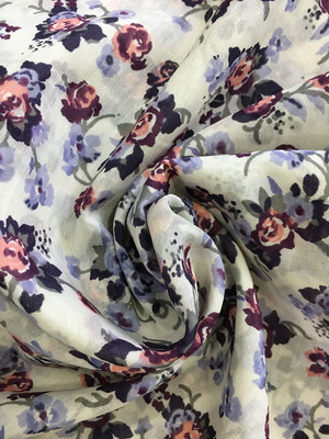 流行丝棉印花时装衬衣面料