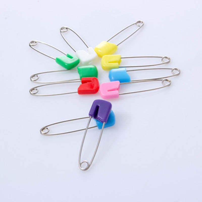 厂家直销 儿童小号防回弹别针 婴儿糖果色口水巾不锈钢安全别针图2