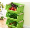蔬菜水果蔬篮置物架加大塑料 厨房居家杂物收纳框 整理架