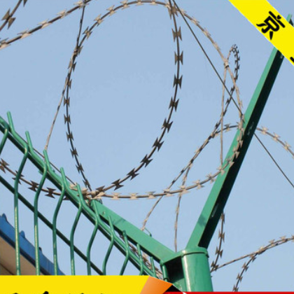 看守所护栏网刀片刺绳 监狱钢丝围墙网 防爬军事基地围墙厂家直供图2