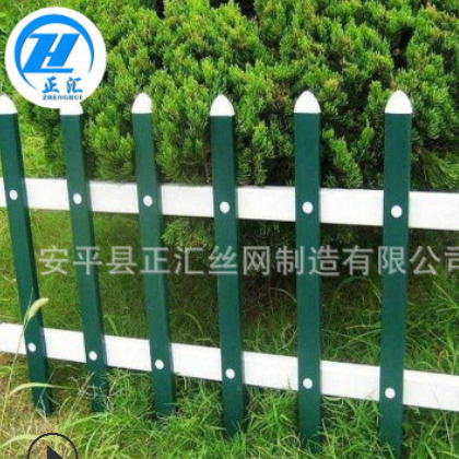 墨绿色草坪护栏 塑钢草坪护栏 墨绿色仿木纹护栏图2