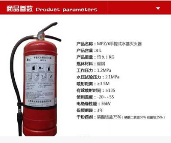 国泰泡沫型灭火器3L6L水基灭火器国标手提式水基型灭火器南京快达