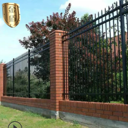 【围墙护栏】供应黑色围墙喷塑栏杆 厂区锌钢围栏 小区别墅区护栏