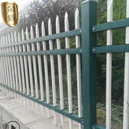 【围墙栅栏】热镀锌铁艺护栏围栏 黑色喷涂小区围墙栏杆厂家图3