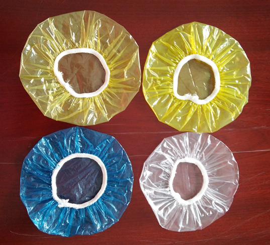 厂家直销加厚小号浴帽塑料防尘套一次性碗罩碗套pe防尘罩超小浴帽图2