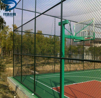 厂家供应 篮球场围网 包塑球场防护栏 体育场围栏网 勾花隔离网