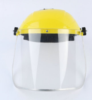 焊奇头戴式黄顶pc防飞溅面屏 工厂焊接透明防护面屏 安全防护面罩