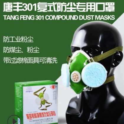 批发唐丰TF-301型防尘口罩 双滤棉头戴式防尘面具 水泥粉尘防护图1
