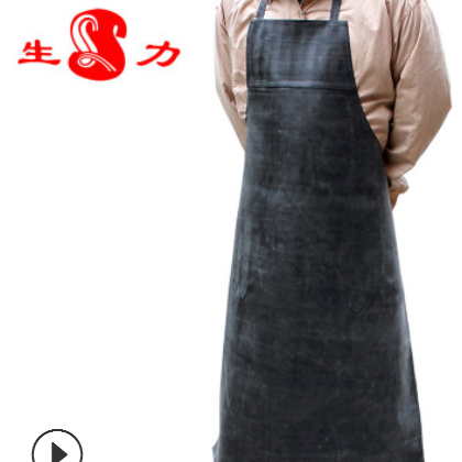 杭州生力牌硫化耐酸碱围裙 黑色耐油防水围裙 养殖工业劳保围裙
