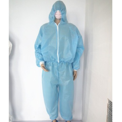 防护服覆膜一次性工作服全身防水防油防尘连体带帽农药防虫防疫服图3