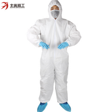 一次性无纺布透气膜防护服防水防尘服医用隔离服连体工作服实验服图2