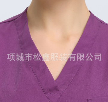 手术衣短袖隔离衣刷手服洗手衣医生护士服紫色分体男女套装春夏季