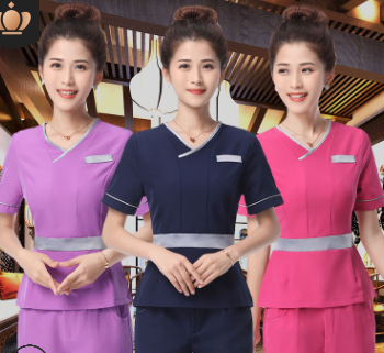 2017春秋美容院珠宝店工作服OL职业装修身酒店前台会所美容师服装图1